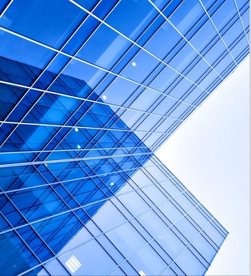 Double Aluminium Building Glass Curtain Wall Reflective For  Household